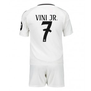 Real Madrid Vinicius Junior #7 Replika Babytøj Hjemmebanesæt Børn 2024-25 Kortærmet (+ Korte bukser)